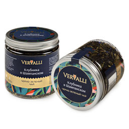 Черно-зеленый чай Клубника в шампанском 60 гр - Chokodelika фото 2