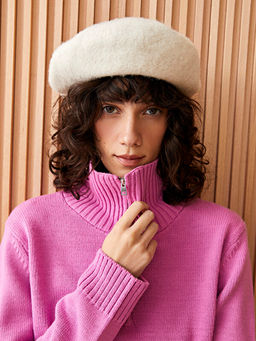 Dik Yaka Kad?n Triko Kazak