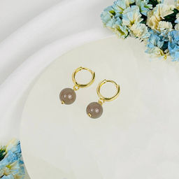 Серьги из серого Агата