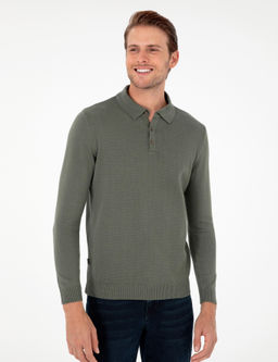 Duman Slim Fit D__meli Polo Yaka Triko Kazak - Pierre cardin фото 3