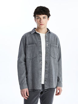 Regular Fit Uzun Kollu Erkek Jean G?mlek