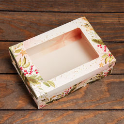 Цена за 5 шт. Коробка складная, крышка-дно, с окном Коробка счастья 21 х 15 х 7 см - UPAK LAND фото 2