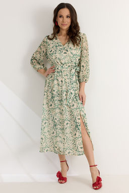 Платье Magia mody 2573 зеленый+ молочный