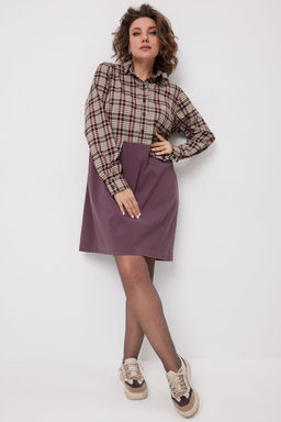 Платье BegiModa 1058 виноградная клетка