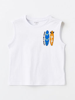 Bisiklet Yaka Bask?l? Erkek Bebek Atlet ve Deniz ?ortu 2li Tak?m - Waikiki фото 2