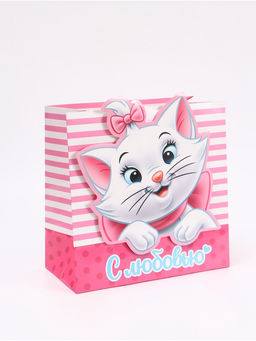 Пакет подарочный «Кошечка», 30 × 30 × 15 см