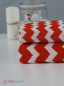Полотенце махровое пестротканое жаккардовое зигзаг 7203(2) 45х90
