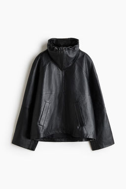 Anorak oversize de piel