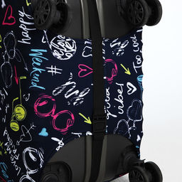 Чехол для чемодана 28, цвет чёрный/разноцветный - Simaland фото 6