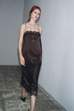 ZW COLLECTION SATIN LACE TOP - Zara фото 10