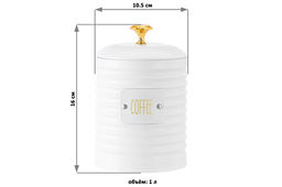 Набор 3 банок для сыпучих продуктов 1 л 10,5*10,5*16 см Tea, coffee, sugar с крышк.с сил.упл.,белы - Elan gallery фото 2