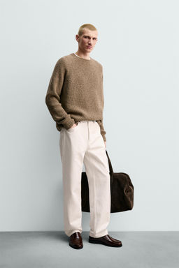 JERSEY PUNTO PERLADO BOTONATO / Tostado