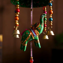 Интерьерная подвеска с колокольчиками Слонята 15х15х71 см - Simaland фото 2