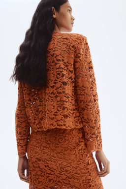 Blusa de encaje con hombreras - H&m фото 7