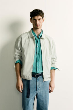 CAZADORA REGULAR FIT ALGOD?N LAVADO / Beige - Zara фото 2
