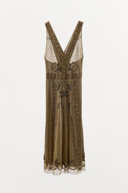EMBROIDERED TULLE DRESS WITH BEADS - Zara фото 4