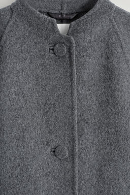 CHAQUETA DE LANA DE DOBLE FAZ REDONDEADA