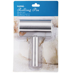 Скалка-валик для раскатки теста из нержавеющей стали, 11,5х4,7х4,7см (17х13,5х4,7см) в блистере (Китай) - Домашняя мода фото 5