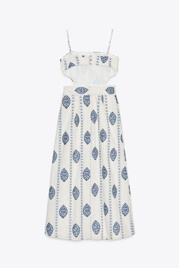 MIDI DRESS WITH CUT-OUT EMBROIDERY - Zara фото 19