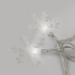 ULD-S0700-050/DTA WHITE IP20 SNOWFLAKES-2 Гирлянда светодиодная с контроллером Снежинки-2, 50 светодиодов, 7 м, белая, IP20,провод прозрачный