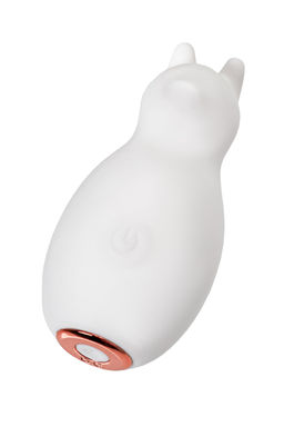 Вибратор Штучки-Дрючки, Mr. Bear, белый, силикон, 7,5 см  фото 5