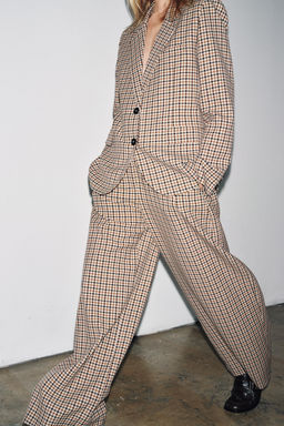 ZW COLLECTION CHECK TROUSERS - Zara фото 6