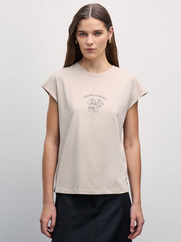 Футболка с принтом / Zarina  фото 4