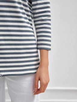 Лонгслив Николь Хлопок 95%, лайкра 5% тельняшка - Ивассорти фото 8