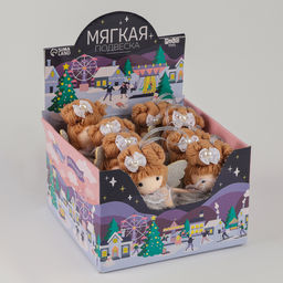 Цена за 9 шт. Ёлочное украшение кукла Фея, с бантиком - Milo toys фото 6