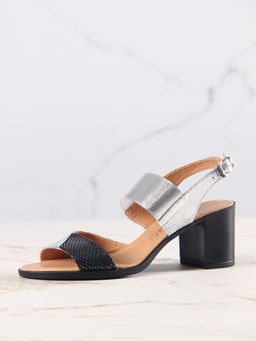 Босоножки EDART 6004.624 bl. черный-серебро
