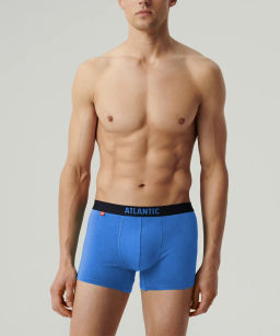 ATLANTIC 3MH-011 Трусы шорты Solid - набор 3 шт. темно-голубой + светло-голубой + индиго  фото 2