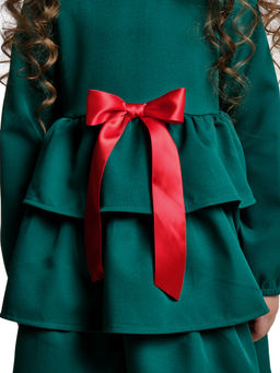 Платье для девочки нарядное UD 6937 темно зеленый - Mini maxi фото 5