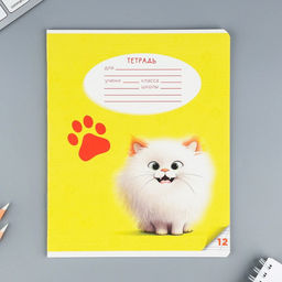 Тетрадь 12 листов в косую линейку Пушистые питомцы, обложка мелованный картон, блок №1, 5 видов МИКС - Artfox study фото 19