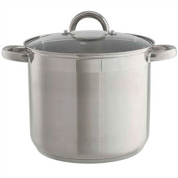 BE-362/2 Кастрюля из нержавеющей стали 10 литров, со стеклянной крышкой, 24*21см