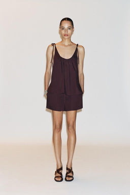 POPLIN MINI SHORTS