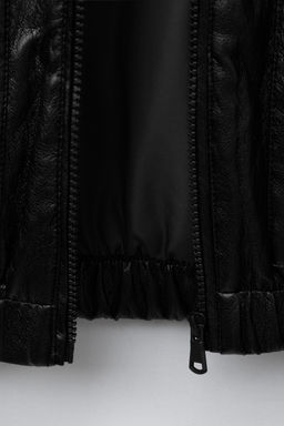 FAUX LEATHER PUFFER JACKET - Zara фото 8