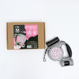 Рулетка с фонарем и отсеком для пакетов 5 м, max = 50 кг, серая - Пушистое счастье фото 12