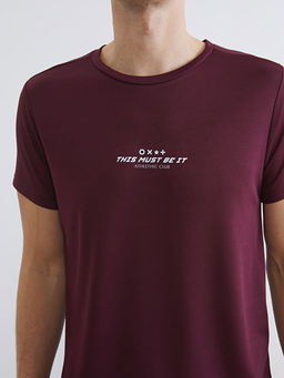 Bisiklet Yaka Bask?l? Erkek Spor Ti??rt