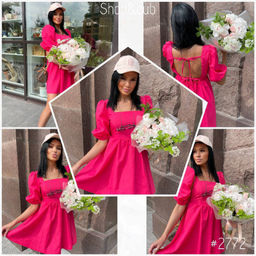 Нежное воздушное платьице на завязках