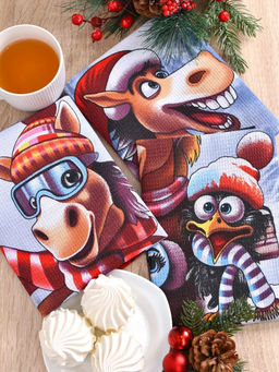 Полотенце вафельное "Чудеса" р.45*60