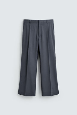PANTAL?N TRAJE FLARE FIT CON LANA / Azul - Zara фото 5