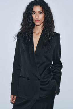 ZW COLLECTION LIMITED EDITION SATIN BLAZER - Zara фото 2