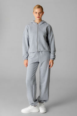 Арт. 2545 Костюм женский с брюками 44-50 (4 шт) Цвет:серый меланж