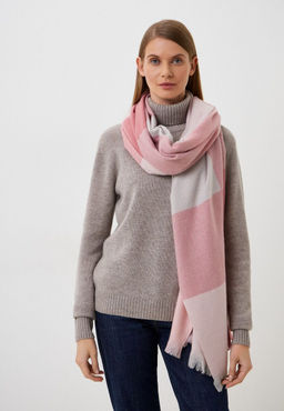 Палантин с клетчатым принтом из шерсти и вискозы - Модные истории фото 5