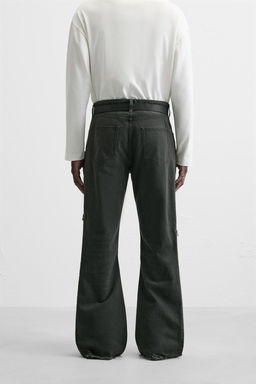 FLARE FIT JEANS WITH ZIPS - Zara фото 3