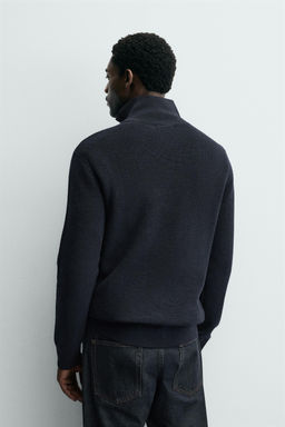 WOOL BLEND ZIP-UP JUMPER - Zara фото 3