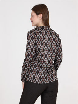 Жакет трикотажный с карманами коричневый - Odis фото 6