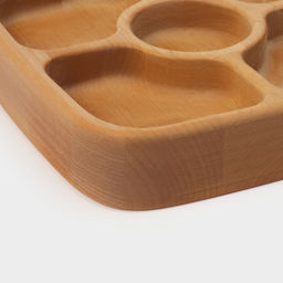 Менажница Adelica, 5 секций, 18×18×4 см, дерево берёза