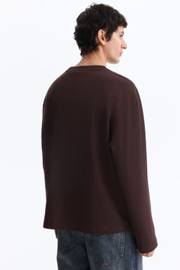 Camiseta de manga larga en punto Loose Fit - H&m фото 4