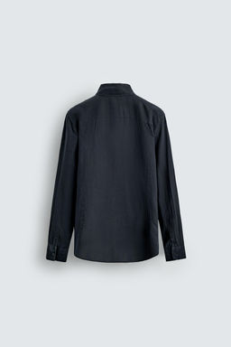 CAMISA REGULAR FIT 100% LINO / Marino - Zara фото 7
